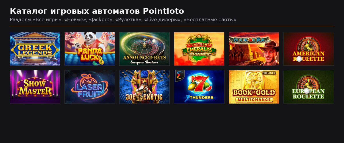 Обложки игровых автоматов из каталога Pointloto